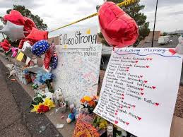 A memorial at the El Paso Walmart with flowers, balloons and names of the victims (from abcnews.com)Picture